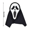 thumbnail image 2 of 19.68Inch Halloween Ghostface Mask, Natural Latex Scary Skull Mask, Horror Full Head Masque, Halloween Party Costume Cosplay Props, Halloween Party Decorations, Black, 2 of 4
