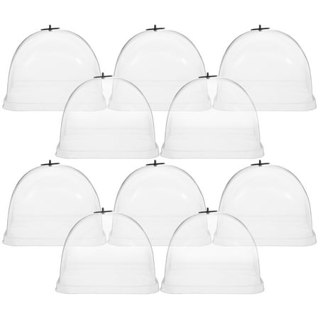 BESTYASH 10Pack Gardening Cloches for Garden Plants Transparent Dome Cover
