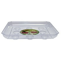 Curtis Wagner Plastics 10” x 10” Square Clear Vinyl Plastic Plant Saucer with Durable Features