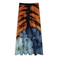 thumbnail image 2 of Tiger Blue Flowers Bloom Women High Waist Midi Skirt Elegant Midi Skirt High Waist A-line for Women, 2 of 4