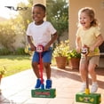 thumbnail image 7 of Flybar My First Foam Pogo Jumper for Kids, Screen-Free Active Foam Pogo Stick w/ Squeak, Indoor Outdoor Bungee Hopper Toy for Balance & Coordination, Bouncy, Supports 250 lbs, Football Helmet, Ages 3, 7 of 7