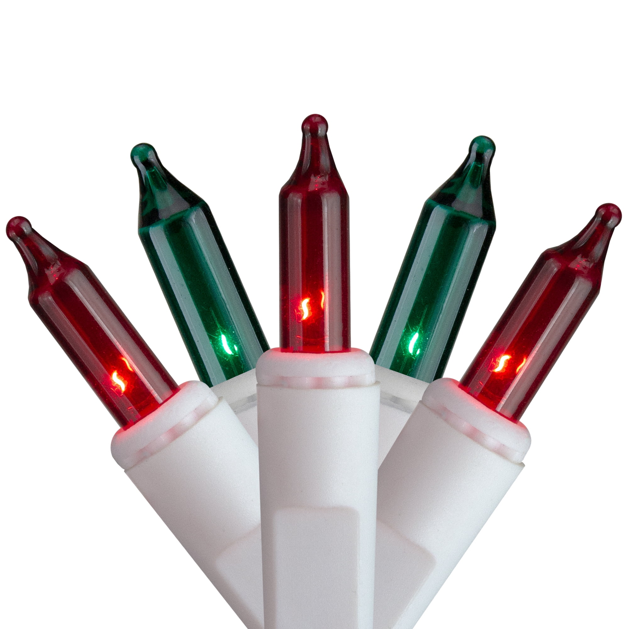 Brite Star 100ct Mini Icicle Christmas Lights Red/Green 7.1