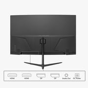 REHISK 27 inch QHD 2K Curved Gaming Monitor 180Hz 2560 x 1440p 1ms Fast IPS Computer Monitor, DP/HDMI,VESA Mount, 120% sRGB HDR Eye Care Metal Stand