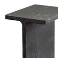 thumbnail image 3 of Benjara Isy Accent End Table- 15" Black Marquina I-Beam Shaped Natural Marble, 3 of 6