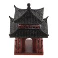 thumbnail image 2 of Garden Ornament Miniature Pavilion Statue Chinese Style Fish Tank Decoration Brown 3.00X2.50X2.50CM 1Pcs, 2 of 4