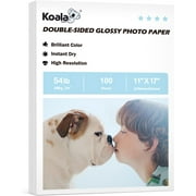Koala Double Sided Photo Paper 11X17 Glossy 11Mil Thick Picutre Paper 100 Sheets 200gsm 54lb 2 Sides Photo Printer Paper for Inkjet Printer DIY Poster, Menu, Crafts