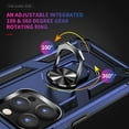 thumbnail image 4 of Phone Case for iPhone 14 Pro Case, [ Military Grade ] 15ft. Drop Tested Protective Case with Magnetic Car Mount Ring Holder Stand Cover for iPhone 14 Pro 6.1" - Blue, 4 of 12