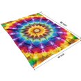 thumbnail image 4 of Colorful Tie Dye Star Mandala Blanket,Comfortable Soft Lamb Wool Throw Blanket,All Season,Warm Lightweight Blankets for Sofa Bed Couch Living Room Chair,60"x80", 4 of 4
