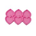 thumbnail image 2 of Bewildely Molde de silicona con forma de corazón para Fondant, repuesto portátil, molde Flexible de 6 rejillas para cocina, herramienta Herramientas y accesorios para hornear Rosa, 2 of 6