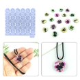 thumbnail image 4 of Molde de silicona para llavero de planta de flores con agujero, colgante hecho a mano, 4 of 5