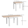 thumbnail image 2 of Extendable Outdoor Patio Dining Table with Natural Wood Faux Top, Rust-Resistant Aluminum Frame, Expandable 31.5" to 63" Garden Table for Backyard, Deck, and Dining Area, 2 of 7