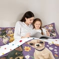 thumbnail image 5 of Homewish Chihuahua Animal 7-Piece Twin Bedding,Spring Flower Bedding Comforter Set,Purple,Polkadot Reversible, 5 of 8