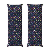 Honeii Colored Balloons Print Long Body Pillowcase 20x54 in,Body Pillow Cover with Zipper,Large Body Pillowcase,Soft Bed Decorative
