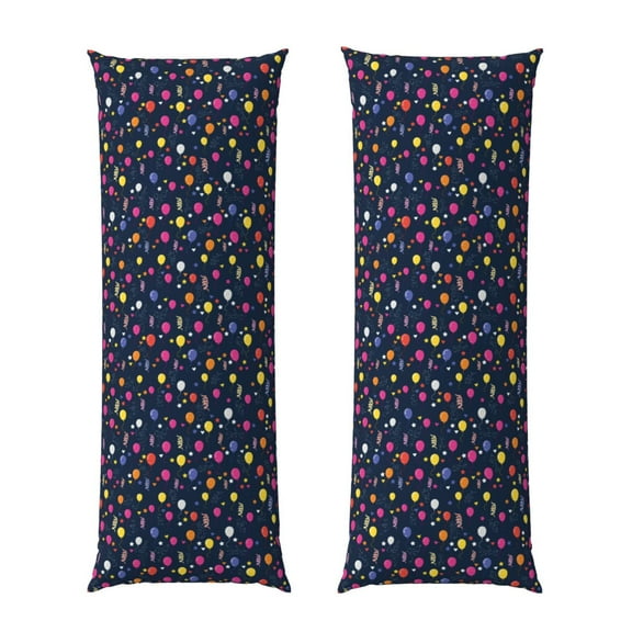 Honeii Colored Balloons Print Long Body Pillowcase 20x54 in,Body Pillow Cover with Zipper,Large Body Pillowcase,Soft Bed Decorative