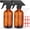 Blue, Black Nozzle, variant on 2 Pack Glass Bottles 4oz Empty Refillable Liquid Containers with 1 Label 1 Funnel for Essential Oils Hair Travel Cleaning Care(, Black Top, Bottle)