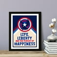 thumbnail image 3 of Designs ByLITA Life, Liberty and The Pursuit of Happiness, 5 x 7 Black Wall Print (Framed) | USA Patriotic Decoration, 3 of 6