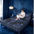 thumbnail image 3 of Erosebridal Damask Baroque Floral Twin Sheet Sets For Adult,Vintage Gothic Theme Bedding 3pcs, 3 of 6