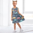 thumbnail image 7 of Girls Dress Cartoon Vehicles Sleeveless Dress for Girls Hem A-Line Casual Sundress, 7 of 7