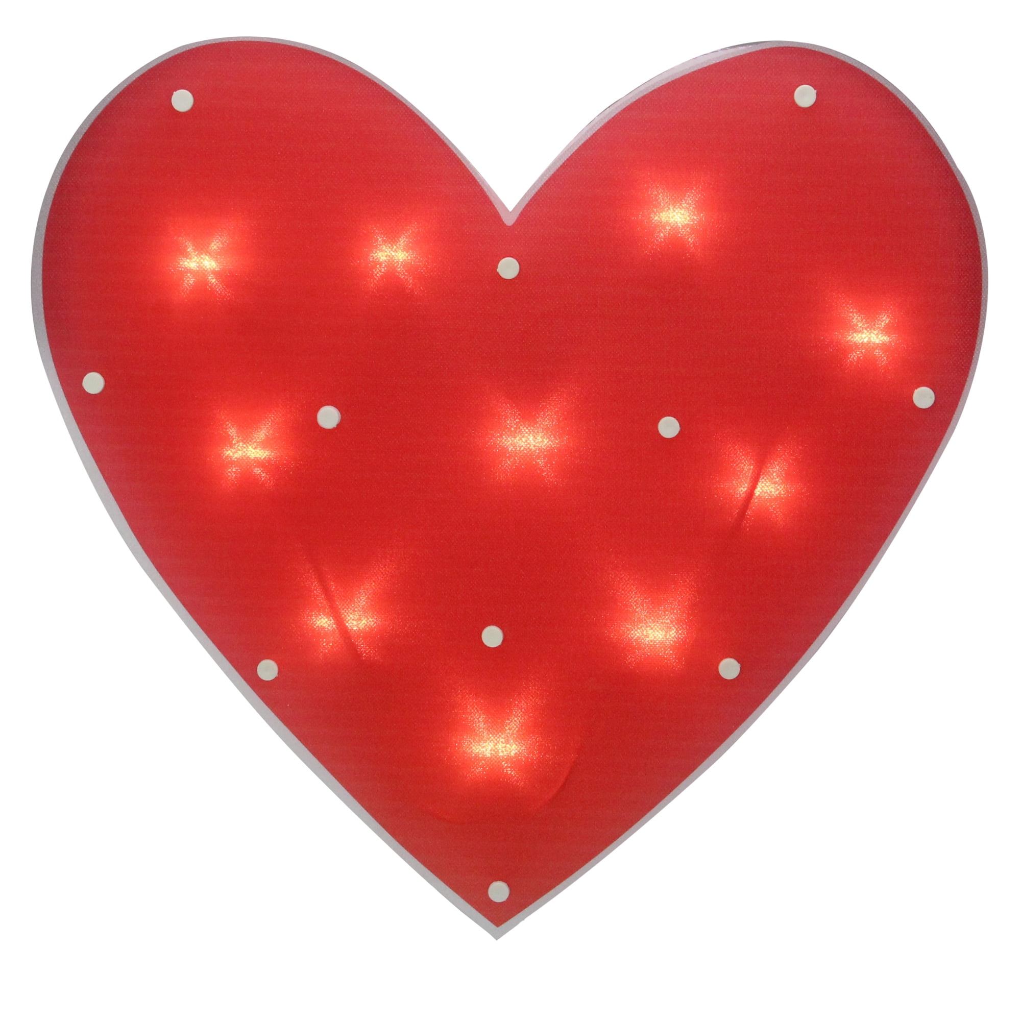 14.25&quot; Lighted Red Heart Valentine&amp;#39;s Day Window Silhouette Decoration