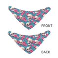 thumbnail image 3 of Rateoe happy Skull rose Print Pet Scarf for Dogs and Cats – Stylish Reflective Design, Breathable & Durable Pet Bandana with Quick-Release Buckle-Small, 3 of 5