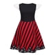 thumbnail image 5 of Disfraz Mizzuco, vestido pirata para niñas de 10 a 11 años, rojo, 5 of 7