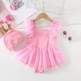 thumbnail image 2 of Ymyiu Girls' Swimwear Girls Swimsuit One Piece Bathing Suit Strap Swimwear Drawstring Swimsuits with Padded 5T 6T (Pink,5-6 Years), 2 of 4
