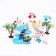 thumbnail image 3 of Juego de  1:12, 15 Uds., suministros para fiesta de cumpleaños, silla para sombrilla de cubierta de piscina Yotijar  Playa de la casa de muñecas, 3 of 8