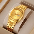 thumbnail image 5 of ACouple Quartz Watches Set - Stainless Strap Matching His & Hers Multifunctional Watches with Date, Alarm & Chronograph - Elegant Couple's Timepieces for Everyday Wear A, 5 of 8