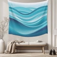 thumbnail image 5 of Turquoise Striped Large Tapestry for Bedroom Wall Hanging Tapestry,Modern Abstract Art Wave Moire Gradient Ceiling Backdrop Tapestries Poster Blanket Wall Decor for Teens Room Living Room 85" x 90", 5 of 8