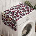 thumbnail image 1 of Fruit Washing Machine Organizer, Cut and Whole Pomegranates Growing on Branch with Green Leaves Pattern, Anti-slip Fabric Top Cover for Washer and Dryer, Pale Grey Maroon Green, by Ambesonne, 1 of 1