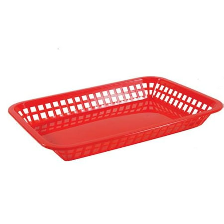 - Tablecraft - 1079R - Rectangular Red Plastic Platter Baskets