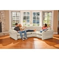 thumbnail image 5 of Intex Inflatable Corner Living Room Neutral Sectional Sofa & Lounge Chair Set, 5 of 13