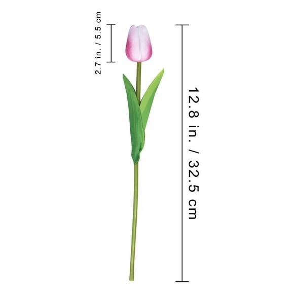 20 Pcs Artificial Pink Tulips Flowers Faux Tulip Stems PU Real Touch Tulips for Easter Spring Wreath Floral Arrangement Centerpiece Wedding Bouquets Baby