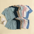 thumbnail image 2 of YUEHUA Kids Clothing Sets Breathable Classic Crew Neck Dinosaur Print Breathable Summer Clothes 6 12 18 Months 2 3 4 5 T Kids Boy Short Set, 2 of 7