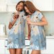 thumbnail image 4 of Fotbe Animals Travel World Map Bata de Dormir para Mujer con Estampado, Camisón de Algodón de Manga Corta, Ropa de Dormir Casual, 4 of 6