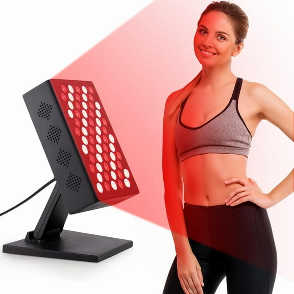 Tabletop Red Light Panel with 60 LEDs, Adjustable Stand for Targeted Light Application