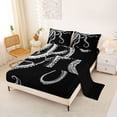 thumbnail image 2 of Feelyou Black White Ink Octopus Full Size Sheets for Boys Girls, Retro Ocean Wildlife Bed Sheets, Black Grey, 4 Pieces, 2 of 5