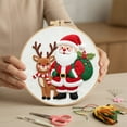 thumbnail image 4 of Yucurem 3PCS Christmas DIY Embroidery Starter Kit for Adults & Beginners, DIY Needlepoint Kit with Embroidery Hoop Thread Needle for Craft Lover Gifts, 4 of 6