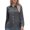 Dark Gray, variant on Dursoulink Long Sleeve Blouses for Women V Neck Slim Button Down Shirts with Loose Casual Summer Design