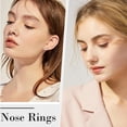 thumbnail image 7 of 44Pcs Nose Rings Studs Nose Rings for Women Nose Piercings Jewelry Surgical Stainless Steel Nose Studs Moon Star Heart Butterfly Hypoallergenic Body Piercing Jewelry for Women Men, 7 of 7