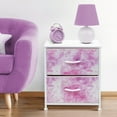 thumbnail image 4 of Sorbus 2 Drawer Bedside Nightstand End Table Bedroom Dresser, Pastel Colors Tie-Dye Pink, 4 of 5