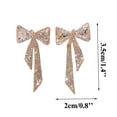thumbnail image 3 of Earrings 1 Gold Bow Rhinestone Earrings Thin Dangle Elegant Rhinestone Earrings Wedding Women Accessories Jewelry For Women, 3 of 7
