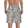 thumbnail image 3 of Kdxio Heart Leopard Pattern Mens Casual Shorts - Drawstring Summer Beach Sports Shorts for Men, 3 of 9