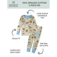 thumbnail image 2 of Honest Baby Clothing Organic Cotton Boy/Girl 2-Piece Long Sleeve Pajama Set, 12m to 24m, 2 of 7