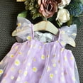 thumbnail image 3 of Casual Toddler Girls Dresses Butterfly Printed Sleeveless Party Dress For Girl Breathable Soft Mesh Children's Sundress Suitable For Beach, Vacation, Outdoor Sports, 3 of 6
