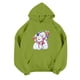 thumbnail image 5 of Puntoco Mujeres Otoño Invierno Suelto Festvial Impresión Crop Workout Manga larga Sudadera con capucha tops Pullover Blusa Puntoco Puntoco-6583, 5 of 6