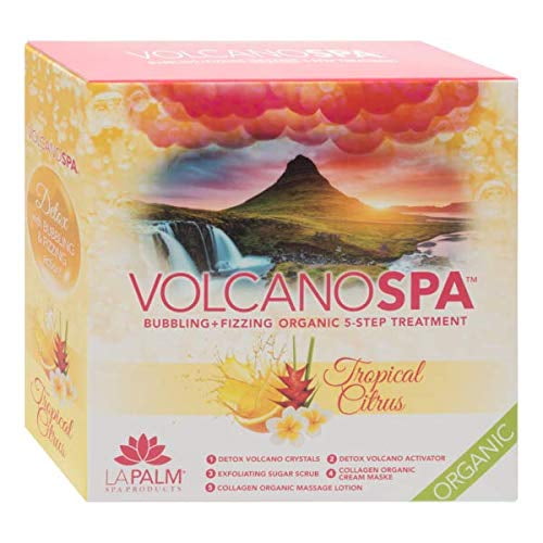 Kit de spa La Palm Volcano, tratamiento de 5 pasos con cítricos tropicales
