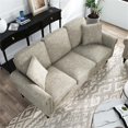 thumbnail image 6 of Furniture of America Elm Contemporary Chenille Upholstered Sofa in Light Brown, 6 of 10