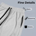 thumbnail image 2 of Eltusu Men's Athletic Pants Open Leg, Running Drawstring Straight Legs Elastic Waistband Workout Pants Gray Size S, 2 of 8