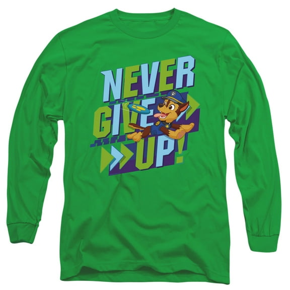 Paw Patrol Never Give Up Unisex Adult Long-Sleeve T Shirt